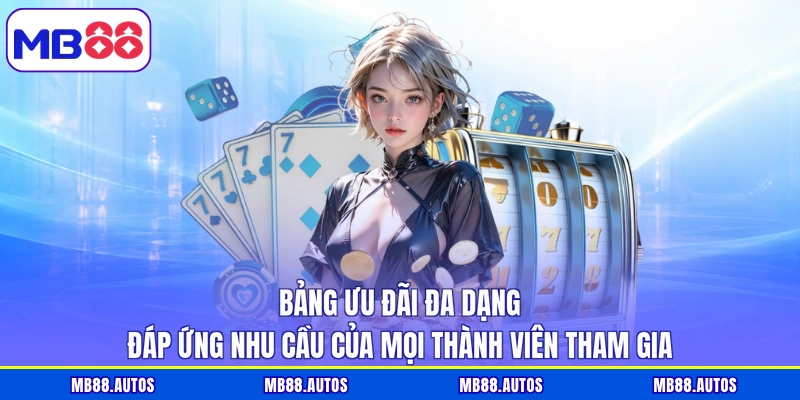 Bảng ưu đãi đa dạng đáp ứng nhu cầu của mọi thành viên tham gia