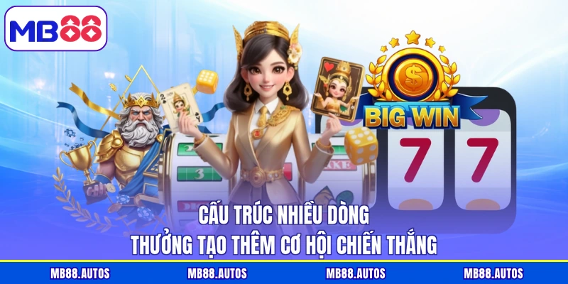 Cấu trúc nhiều dòng thưởng tạo thêm cơ hội chiến thắng