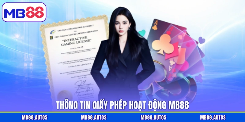 Thông tin giấy phép hoạt động MB88
